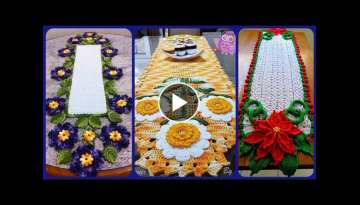 very stylish and classy crochet table Mats and table runners design patterns and ideas