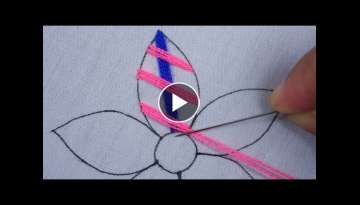 Hand embroidery amazing flower design with easy following tutorial