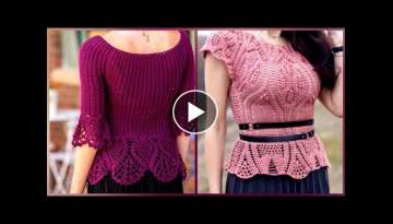 Beautiful and stylish crochet womens tunic top collection