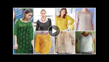 American Style Professional women's crochet knitting Blouse | Top Tunic dress Ideas