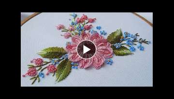 New design for the flower | Very simple stitches | Floral embroidery