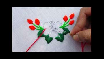 Hand Embriodery,Amazing flower embriodery design,china rose embriodery