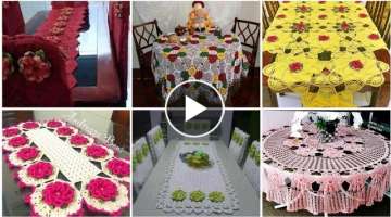 Most Beautiful Crochet Lace Flower Table Runners And Table Cover Designs Patterns