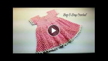 Easy Crochet Toddler Baby Dress - Bag O Day Crochet Tutorial #409