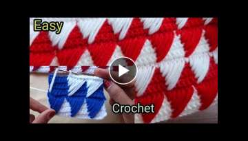 Long Loop Beautiful Crochet Stitch Pattern Design step by step