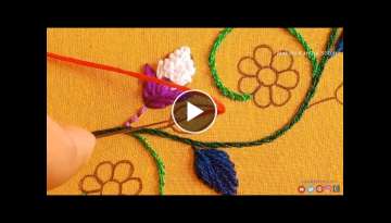 Hand Embroidery/Beautiful Phulkari Borderline Design Tutorial #48, Decorative border stitching cl...