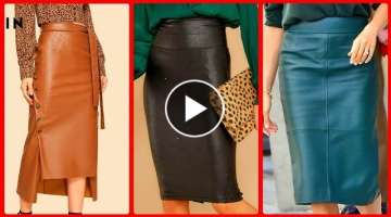 Attractive & Fabulous Office Wear High Waisted Leather Pencil Skirt Outfits Ideas Business Women