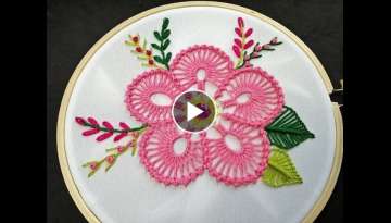 Hand Embroidery | Bead Stitch Flower Embroidery | Fantasy Flower Stitch | Hand Embroidery Designs