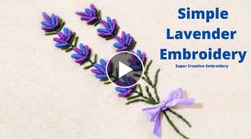 Bullion Stitch I Lavender Flower Hand Embroidery I Basic Embroidery I Beginners #shorts