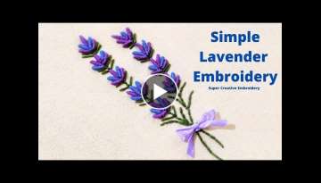 Bullion Stitch I Lavender Flower Hand Embroidery I Basic Embroidery I Beginners #shorts