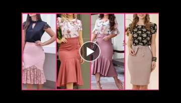 Gorgeous most beautiful and unique office wear top with skirts 2021