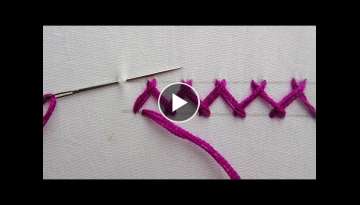 basic hand embroidery tutorial: Herringbone Stitch