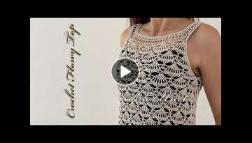 Lace flowy top crochet pattern - how to crochet summer blouse