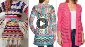 Stylish crochet tops ideas 2020/ Handmade crochet dresses/woolen top designs