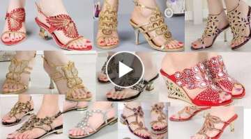 SANDALS BRIDAL 2021 NEW BEST SPECIAL WEDDING SANDAL PARTY AMAZING FOOTWEAR COLLECTION FOR LADIES