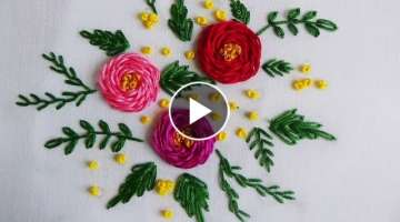 Hand Embroidery: Rosette Rose Stitch