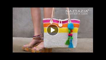 HOW to CROCHET SWEET SIMPLE TOTE BAG by Naztazia