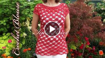 Lace blouse crochet pattern – crochet summer top