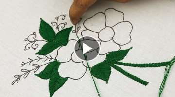 embroidery, hand embroidery, amazing flower embroidery, hand embroidery flower design #embroidery