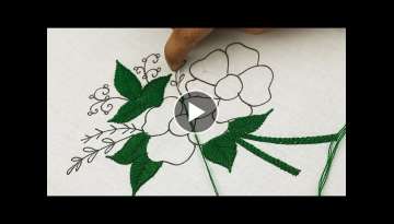 embroidery, hand embroidery, amazing flower embroidery, hand embroidery flower design #embroidery