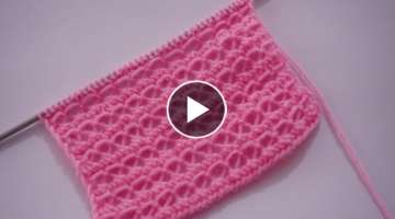 Easy Lace Knitting Stitch Pattern For Sweater/Shawl
