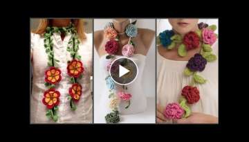 Top Trending Unique And Attractive Crochet Flower Scarf Design And Idea's