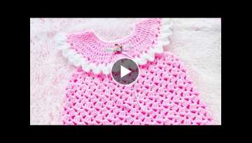 Crochet baby dress/ crochet frock for girls LEFT HAND TUTORIALS easy pattern
