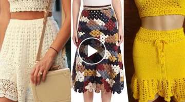 Special collection of New Year hand made crochet skirts designs ideas for hottest girls and ladie...