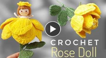 #10 | Móc Tiên Hoa Hồng Siêu Cute | Crochet Rose Fairy | Rose Doll | @ci2ci