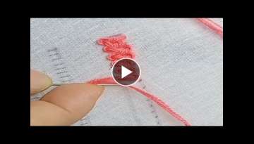 Three basic stitches, hand embroidery design. Hand embroidery tutorial for beginners.