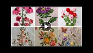Very Attractive Brazilian Flower Hand Embroidery Patterns //Floral Embroidery Designs