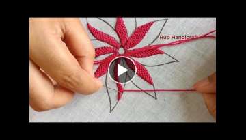 Sewing Technique for Beginners, Super Easy Flower Hand Embroidery Tutorial, Sewing Tips and Trick...