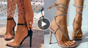Luxurious high heels sandals design ideas of party wear for women feet 2022