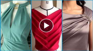 gorgeous neck designs for blouses and simple maxi party wear dresses