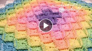 How to Crochet Bavarian Stitch Square Blanket
