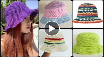 #short Crochet Bucket Hat Style /Very Stylish Hats for women