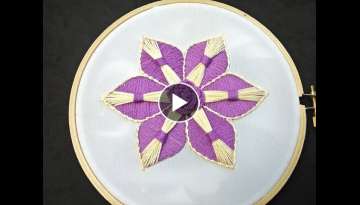 Hand Embroidery | Fantasy Flower Stitch | Brazilian Embroidery Rose | Flower Embroidery Tutorial