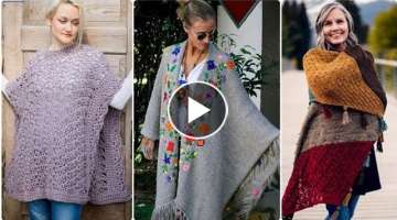 Women Crochet & Knitted Ponchos for Upcoming Winter