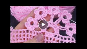 Kolay tığ işi örgü model, Havlu kenarı & Easy crochet knitting pattern