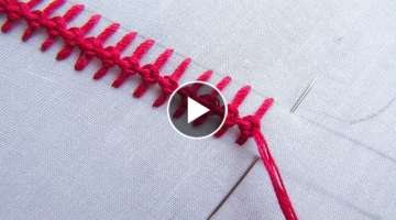 Hand Embroidery; Border Line Embroidery; Basic Embroidery stitch; Part 7