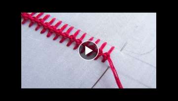 Hand Embroidery; Border Line Embroidery; Basic Embroidery stitch; Part 7