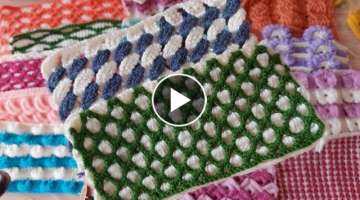 TIĞ İŞİ TUNUS İŞİ ÇOK SEVİLEN ÖRGÜ MODELLERİ crochet tunisian business knitting model