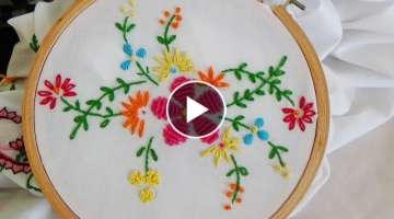 Hand Embroidery: Flower Stitch (Bullion Lazy, French Knot...)