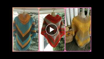 Amazing & Attractive DIY Crochet Handmade Poncho Patterns Ideas - Knitted Poncho Designs