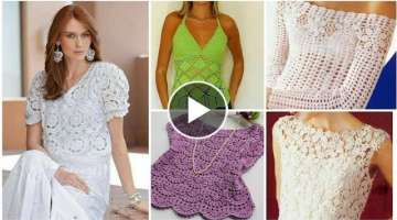 Elegant women fashion crochet bolero lace pattern fancy top blouse dress design/Boho fashion blou...