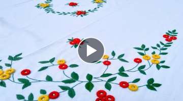 bed sheet #embroidery easy #bedsheet ki embroidery #design2021 #short