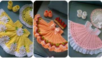 Confección de vestidos de bebé de tejer