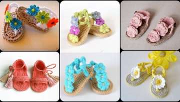 sandalias de crochet para bebé