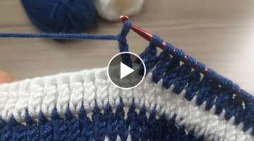 NEW EASY TUNİSİAN CROCHET ????super sequential easy knitting pattern