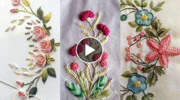 Brazilian Hand Embroidery Patterns //Vintage Rose Flower Hand Embroidery Designs Patterns